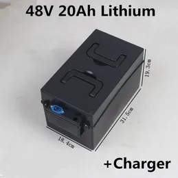 Bateria portátil do íon do lítio de Lítio de 48V 20AH para a bicicleta elétrica Scooter de Ebike Bicicleta Rickshaw Motocicleta + carregador