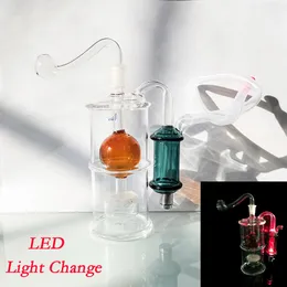 5,2 Zoll Glas Shisha Rauchpfeife Ganzes Set Rauch Shisha Diposable Glaspfeifen Ölbrenner Aschefänger Bong Percolater Bubbler Tabakschüssel Zubehör Geschenke