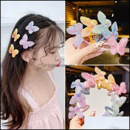 Hair Aessories Baby, Kids & Maternity Childrens Headdress Butterfly Hairpin Princess Girl Cute Bb Clip Bangs Broken Headwear Decoration Drop