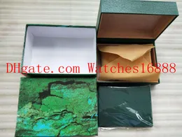 High Quality Green Watch Box Card Papers Wood Boxes For GMT 126710 126610 116710 116500 116660 126300 Watches Boxs