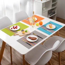 European Style Placemat PVC Tabellmattor Slippt vattentäta Engångsvärme Isolering Pads Restaurang Tillbehör DHL Gratis frakt