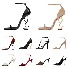 2023 scarpe eleganti da donna firmate tacchi alti in pelle verniciata tono oro triple nero nuede rosso sandali da donna alla moda da donna pompe da ufficio per matrimoni