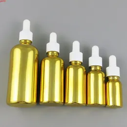 200 x 100 ml 50 ml 20 ml 10 ml 5 ml hög temperatur guldpläterad glasdropparflaska glas eterisk oljebehållarehigh qty