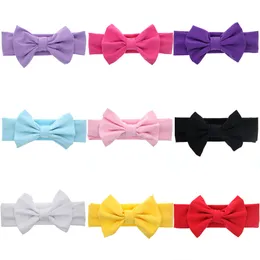 11 Colors Baby Toddler Cotton Bows Headbands Girls Hair Accessories Infant Soft Head Wrap Hairband Childrens Elastic Bow