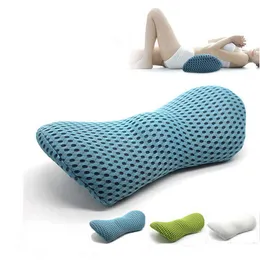 4D Mesh Bed Sleeping Lumbar Support Kudde för Side Sleepers Graviditet Lindra Hip Tailbone Pain Sciatica Chair Car Back Kudde 210716