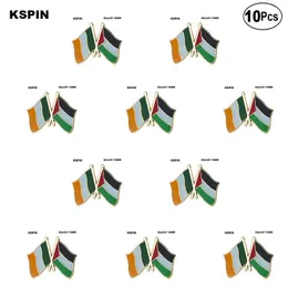 Ireland & Palestine Friendship Lapel Pin Flag badge Brooch Pins Badges 10Pcs a Lot