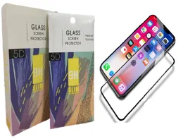 Svart ramthärdat glas Full täckningsskärmsskydd för iPhone 12 12Pro 12Promax XS XR XSMAX Explosion-Bevis med 10 i 1 paket