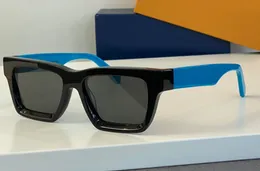 Fyrkantig svart blå solglasögon 1556 mode solglasögon män design solglasögon nyanser