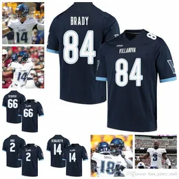 NCAA Villanova Wildcats College Футбол футбольные майки Mens Howie Long Jersey Daniel Smith Jaaron Hayek Andrew Perez Summer Summer Summer Shummer Shist Charded