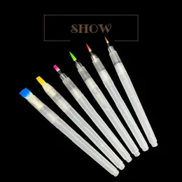 Seamiart Refillable Paint Brush Water Color Brush Brush Ink Pen for Painting Drawing Art Supplies - 6pcs