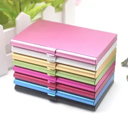 Wholesale 100pcs Credit ID Card Case files Holder Aluminum Business Cards Box Aluminums Multi Color SN2547