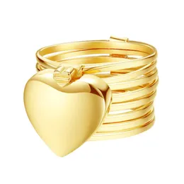 Bangle Ring Armband smycken magisk hjärtförändring kärlek vikbara infällbara armband