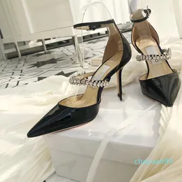 moda luksusowe sandały sandały damskie letnie sukienki bankietowe buty na wysokim obcasie seksowne pompy spiczaste palce palców back kobiety but najwyższej jakości 635