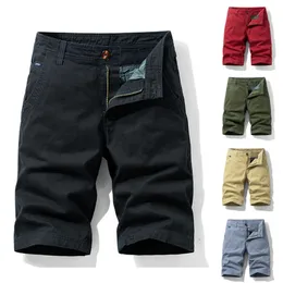 ISHOWTIENDA Fashion Men's Pocket Zipper Buttons Solid Leisure Time Tooling Short Pants Ropa De Hombre X0705