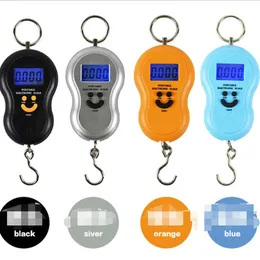 50kg 10g Portable gourd Electronic Digital Hanging Scale Fishing Luggage Hook Pocket Weighing Balance Scales with led light Kitchen Tools