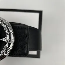 belt designer luxury brand high-quality men's and women's belts 5 colors wide 3.8cm snake head three-color buckle