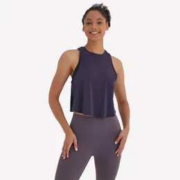 Yoga Stroje Moda 2021 Koszulka sportowa Bez rękawów Skrócona Tank Top Kobieta Dla Fitness Kobiety Ubrania Gym Kamizelka Dres Undershirt