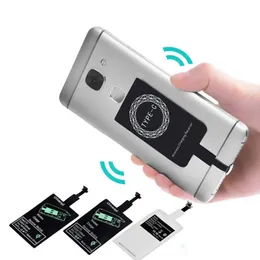 Adattatore di ricarica del ricevitore di induzione del caricatore wireless per iPhone 7 6 6S 5S Micro USB Type C Type CAD DOCK CONNETTORE