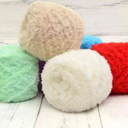 1PC 100g/ballKnitting Wolle Garn Weiches Garn Baby Dicke Korallen Samt Garn Hand Stricken Kaschmir Häkeln Thread für DIY Pullover Decke Y211129