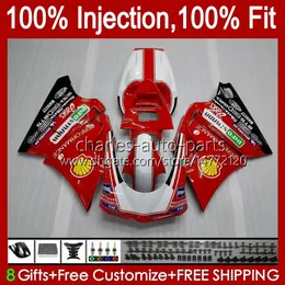 Injection Body For DUCATI 748S 853S 916S 996S 998S 94-02 42No.7 748 853 916 996 998 S R 94 95 96 97 98 748R 853R 916R 996R 998R 1999 2000 2001 2002 OEM Fairing stock red