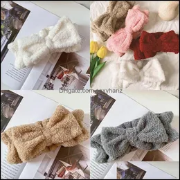 Opaski na głowę biżuteria do włosów opaska elastyczna stała kolor Bowknot Make up kosmetyczny opasek na głowę Dziewczyna Słodka para Veet Aessories moda 2 6cx Dr