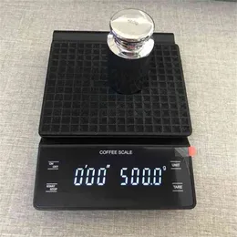 3kg / 0.1g Elektroniczna skala kawy z timerem wysokiej dokładności cyfrowy skala kuchenna timer waga kawy waga bez baterii 210915