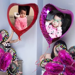 60 cm / 75 cm Duży Heart Balloon Custom Po / Picture Drukuj Helu Wsparcie Folia Ballons Wedding Decoration Event Party Supplies
