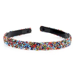 Simüle Kristal İnci Rhinestones Kafa Lüks Aksesuarları Hairbands Sparkly Yastıklı Saç Bantları Headdress Beyaz Kadın Bantlar