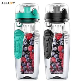 BPA Free Fruit Infuser Water Bottle Juice Shaker Sports Lemon Water Bottle Fitness Sport Fruit Drinking Bottles for Girl 210610