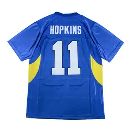 Custom DeAndre Hopkins 11# High School Football Jersey Ed Blau Alle Namensnummer Größe S-4xl Trikots Top-Qualität-Shirt