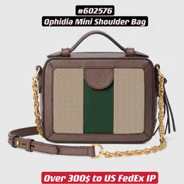 Ophidia Mini Shoulder Bag 602576 Trunk Shape Vintage Lady Crossbody Boxy Women Purse