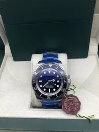 Z oryginalnym pudełkiem męskie zegarek głębokie ceramiczna ramka morska Sapphire Spiebal Stael ze stali nierdzewnej z blokadą poślizgu Automatyczne mechanizmy