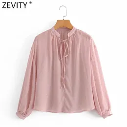 Frauen V-Ausschnitt Lace Up Metall Dekoration Lose Chiffon Bluse Weibliche Zwei Stücke Hemd Chic Laterne Hülse Blusas Tops LS9046 210420