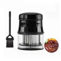 Profession Meat Tenderizer with Stainless Steel 56 Needle Blades for Steak Kitchen Tools Accessories 210423