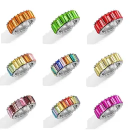 Party Favor Alloy inlaid diamond ring European and American hand decoration color personality fashion Wedding Ring Jewelry T2I52156