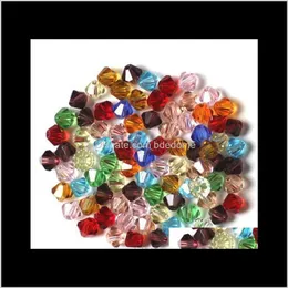 Crimp End Fyndkomponenter släpp leverans 2021 Multicolor Crystal Two-Pointed Double Pointed Pärlor Aessory Diy Loose Handgjorda smycken M