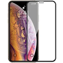 2pcs 전체 커버 압박 유리 XS ​​Max XR X 스크린 보호기 6 6S 7 8 Plus 5 5S 5C SE CASE 휴대폰 보호기.