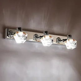 Lampada da parete in cristallo a bolle di moda a LED per bagno Lampada da bagno con specchio frontale contemporaneo Lampada da toeletta Lampade da tavolo