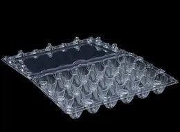 500pcs 24 Holes Quail Eggs Container Plastic Boxes Clear Eggs Packing Storage Box Tray Retail Packing SL40