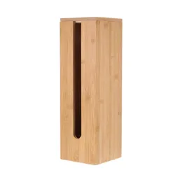 Toilet Paper Holders Simple Appearance Storage Roll Bamboo Holder High Capacity Spare Standing