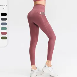 Damen-Yogahose, Größe: Sport, Fitness, Aktiv, Fitnessstudio, Leggings, hohe Taille, Workout-Strumpfhose, Taschen