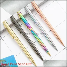 Długopisy Długopisy Pisanie Materiały Office School Business Industrial Selling FL Metal Brand Pen Student Praca domowa Kup 2 Wyślij Prezent Drop Dostarcz