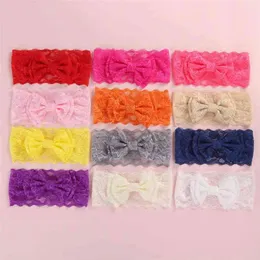 Przyjazd Baby Pretty Bowknot Lace Solid Headband dla dziewczyny 210528