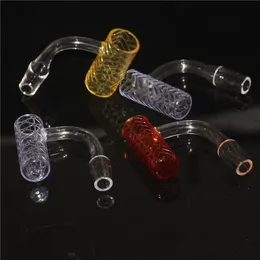 흡연 100 % Real Quartz Banger 90도 석유 조작 DAB rigs 돔없는 클럽 네일 14mm 남성 뱅자 헤드 봉 Dabber 도구 크리스탈 파이프