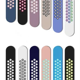 Silicone Smart Smart For Apple Watch 7 Band Series Dual Color Mesh Watchband 45mm Iwatch 7 6 5 4 3 2 44mm /42mm 40mm /38mm silicon accessories