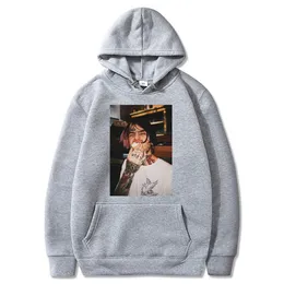 Hipster lil peep print hoodie hoody toppar män / kvinnor våren 100% ren bomull avslappnad gata kläder hoodies pullover sweatshirt y0319