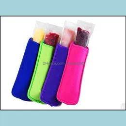 Köksredskap Kök, Matsal Bar Hem Garden18x6cm Zer Popsicle Sleeves Pop Stick Ice Cream Tubs Party Drink Holder Eppacket Drop Lever