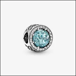 Charms Jewels Conclus￵es Componentes 100% 925 SERLING SIERN GLELLING GLACIER BLUE FIT ORIGINAL EUROPEIRO CHARM FAMELA MULHERM WEDDIN