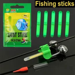 5PCS Akcesoria rybackie ryby Firefliety Fluorescencyjne światło nocna pływakowy pręt jasnobrązowy ciemny glow narzędzie