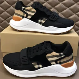 21SS autumn mens sports shoes calfskin and canvas stitching fashion classic soft breathable original version increased 5CM men outdoor leisure all-match